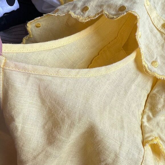 See By Chloe' Yellow Linen Summer Dress Size 2 - Picture 4 of 8